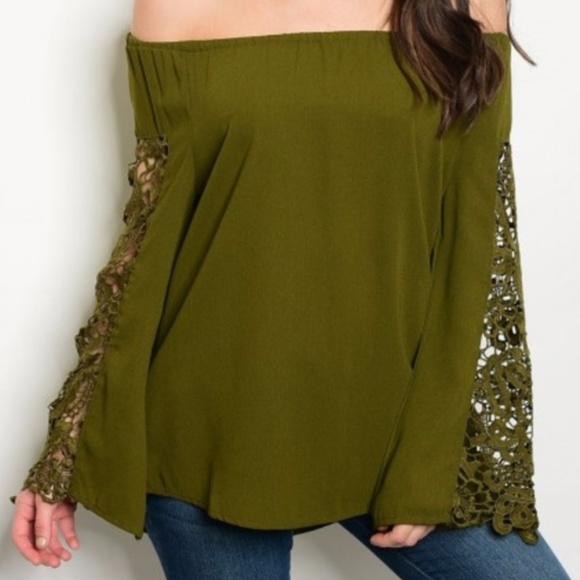 Tops - OLIVE GREEN TOP